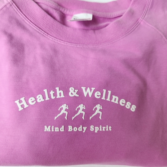 All In Motion Health And Wellness Sweatshirt Long Sleeve Purple Cute Cozy Large - Picture 6 of 16